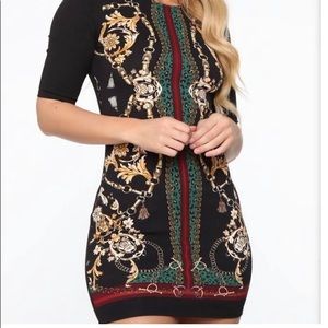Haute Monde Chain Print mini dress